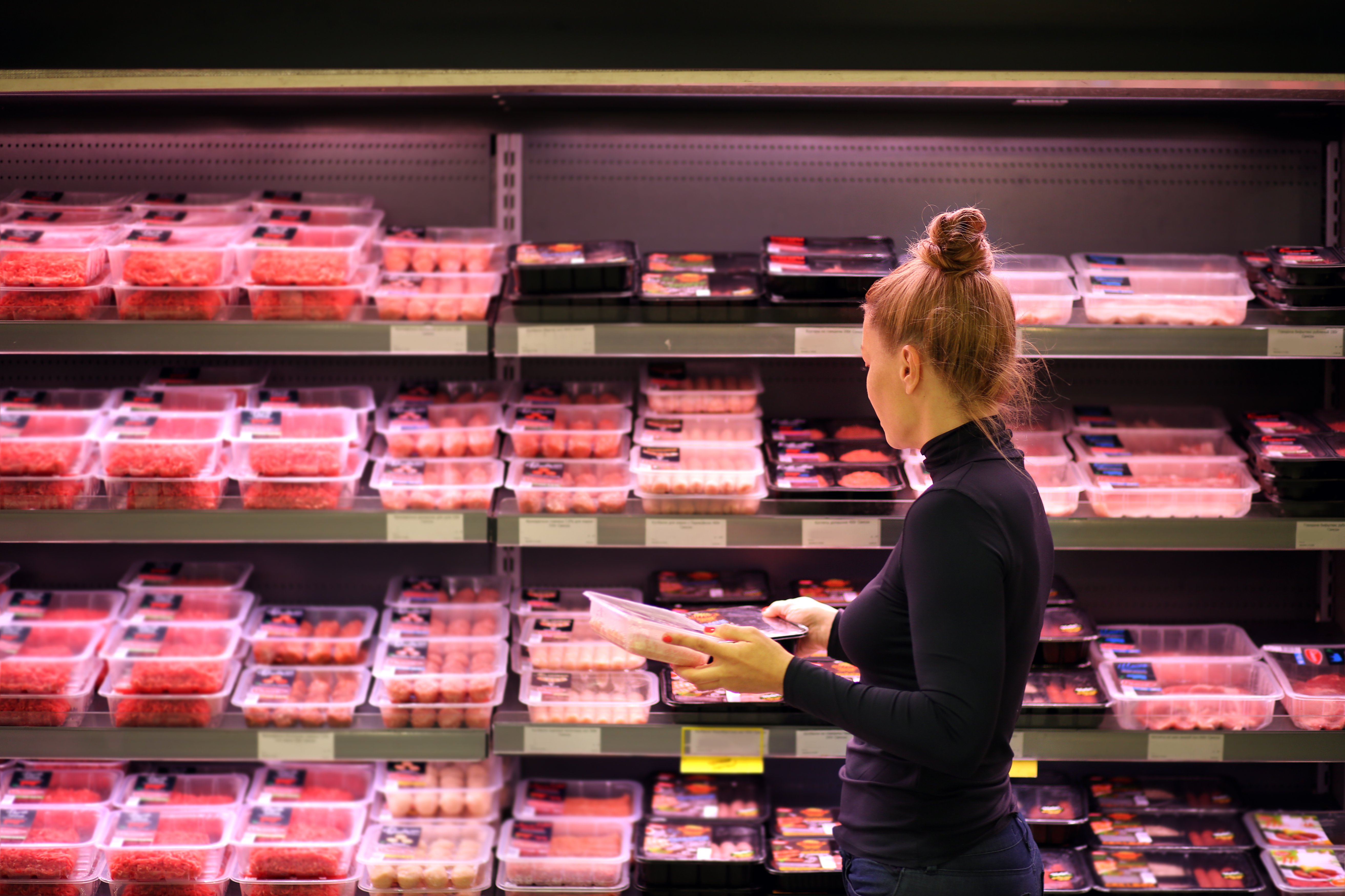 Labelling on meat packaging
