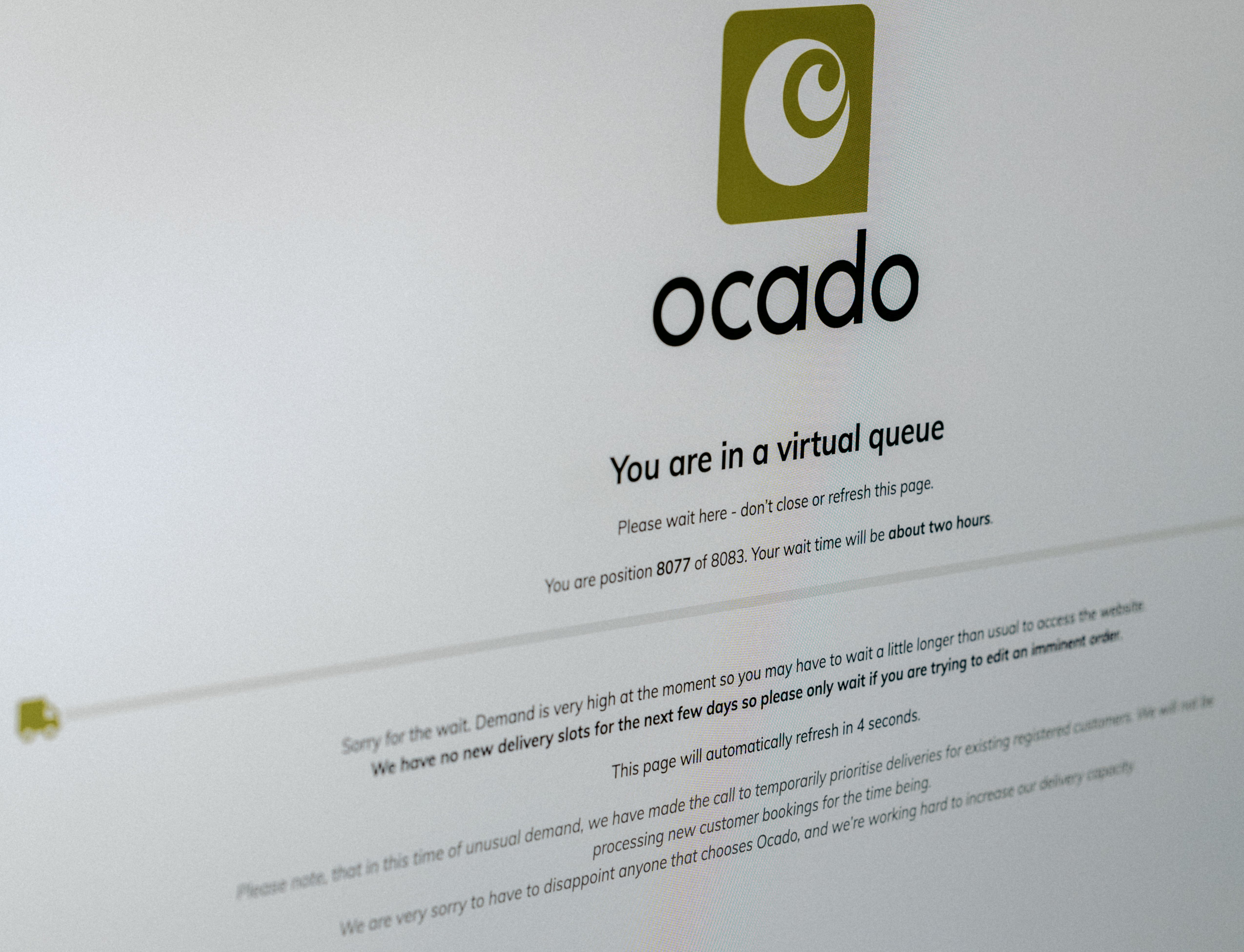 Ocado waiting times