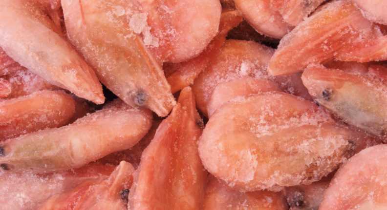 Frozen prawns