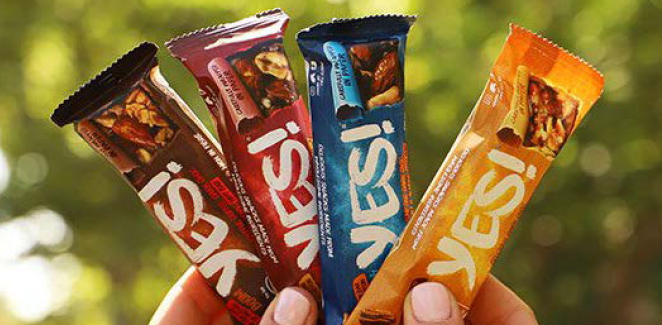 Nestle yes bars in paper-based flexible packaging