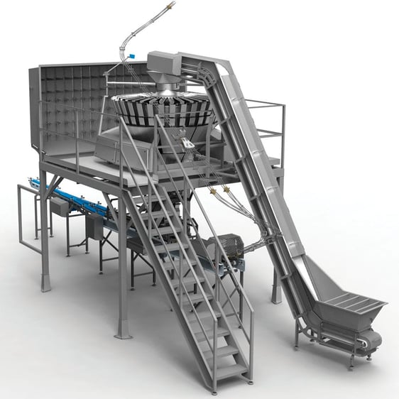 Cabinplant multihead weigher