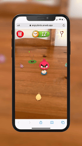Angry Birds augmented reality web-based mini game