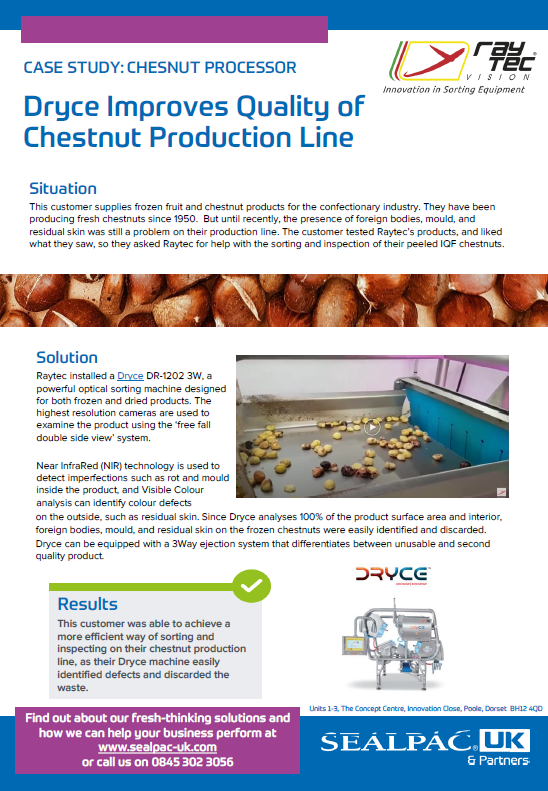 dryce improves quality of chestnut production line case study preview image dryce improves quality of chestnut production line case study preview image