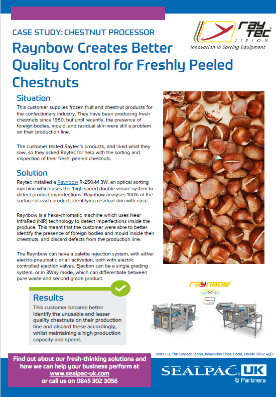 raynbow creates better quality control for freshly peeled chestnuts case study preview image raynbow creates better quality control for freshly peeled chestnuts case study preview image