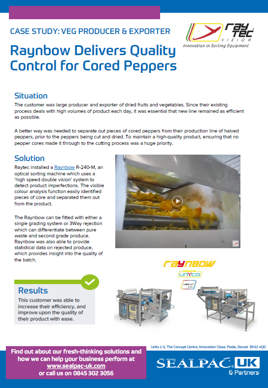 raynbow delivers quality control for cored peppers case study preview image raynbow delivers quality control for cored peppers case study preview image