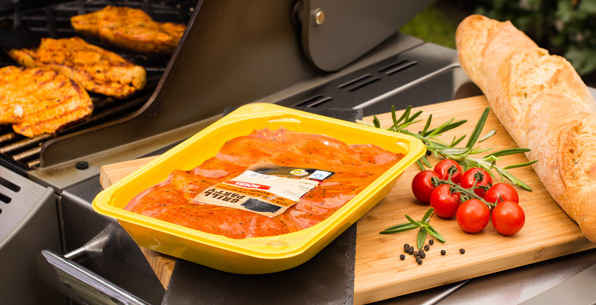 Tray sealed meat product